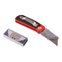 Amtech Folding Lock Back Utility Knife c/w 5 Blades